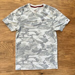 Rhone Men's Tee T-Shirt Size S Camo Camoflage Gray/White Pima Cotton Blend